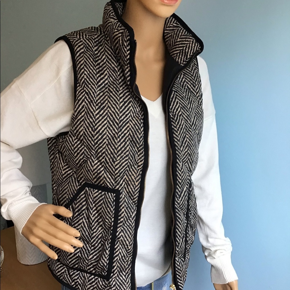 J.crew printed puffer vest